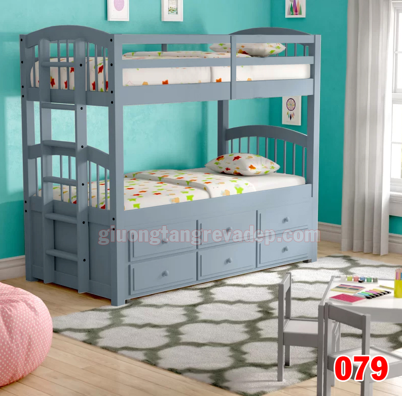 Giường tầng trẻ em bằng gỗ K.Bed 079