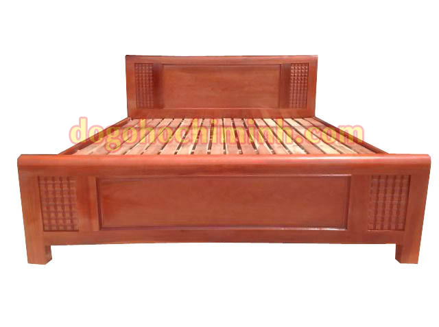 giường đơn người lớn giá rẻ nhất tại tphcm - gỗ xoan chạm - VAK-GN305