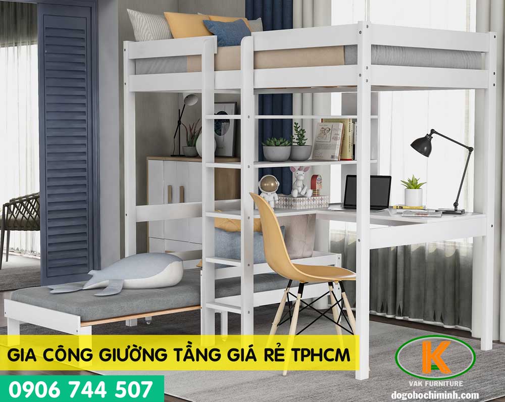 Hơn 40 mẫu giường tầng theo yêu cầu mới đẹp nhất 2021 TPHCM