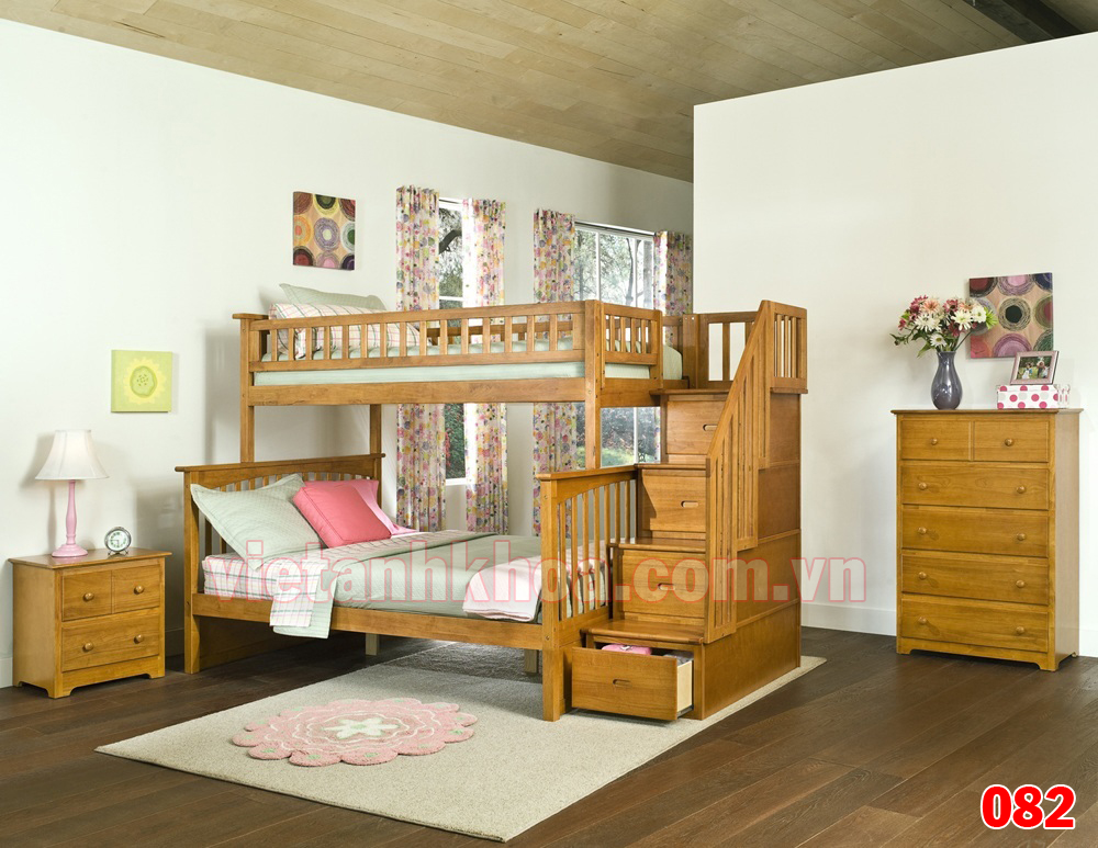 Giường tầng trẻ em bằng gỗ K.Bed 082