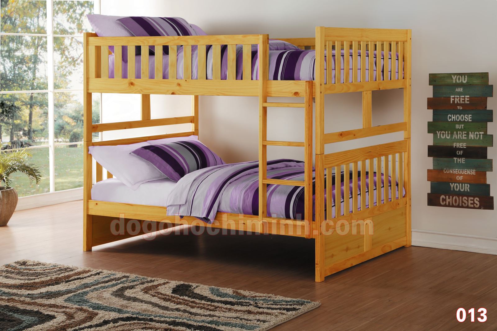 Giường tầng trẻ em bằng gỗ K.Bed 013