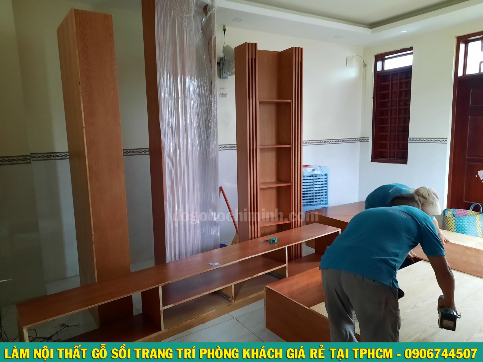 Thi công nội thất gỗ sồi giá rẻ tại nhà Chị Linh - Thủ Đức TPHCM 2020