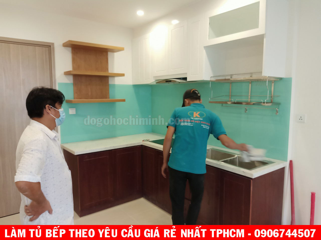 Làm tủ bếp theo yêu cầu tại chung cư VINHOME A Lộc Q9 TPHCM 2020