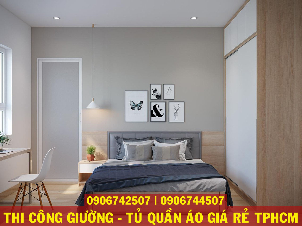 Một số mẫu giường tủ quần áo MDF melamine giá rẻ đẹp nhất TPHCM 2020