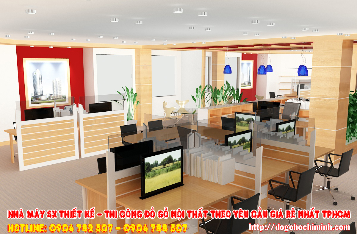 Thiết kế trang trí nội thất văn phòng đẹp giá rẻ chất lượng tốt 100% tại TPHCM 2018
