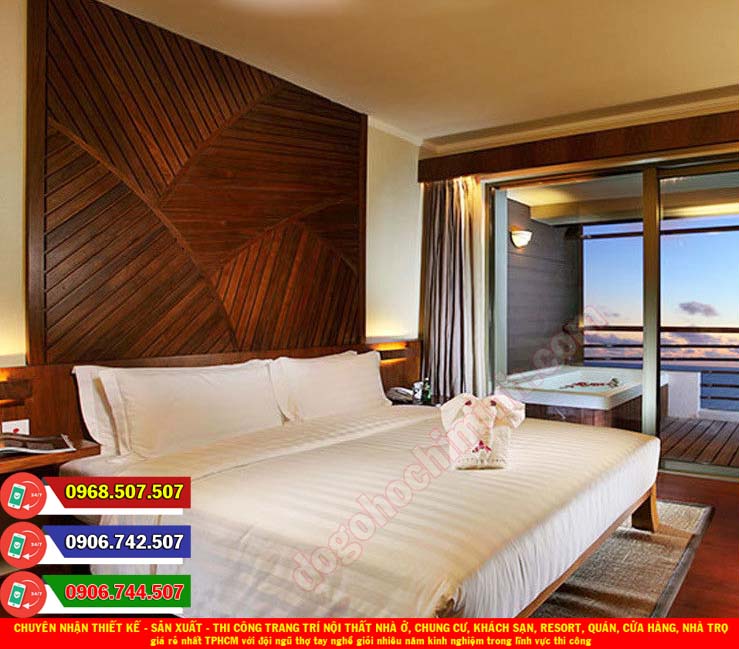 Thi công đồ gỗ nội thất khách sạn resort giá rẻ nhất Quận 1 TPHCM