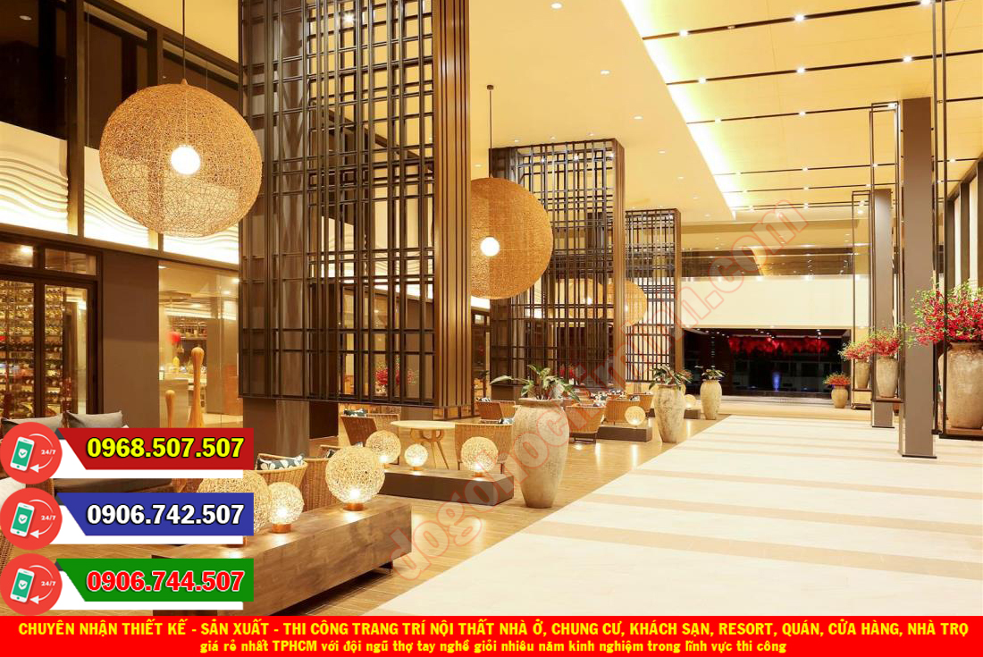 Thi công đồ gỗ nội thất khách sạn resort giá rẻ nhất Tân Định TPHCM