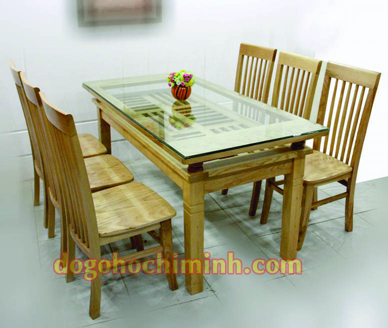 Bộ bàn ăn gỗ Sồi VAK-708