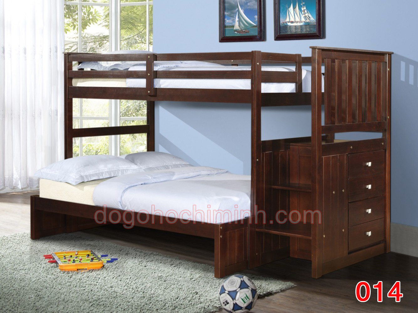 Giường tầng trẻ em bằng gỗ K.Bed 014