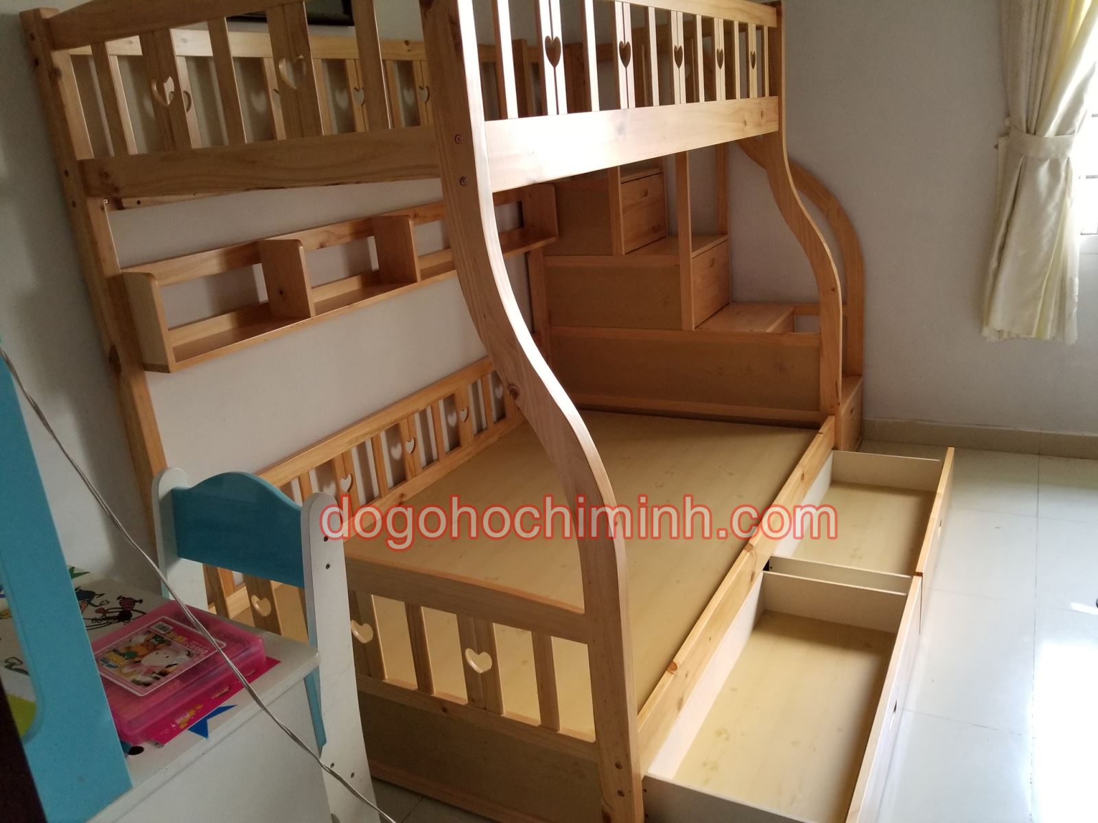Giường tầng trẻ em bằng gỗ K.Bed 167
