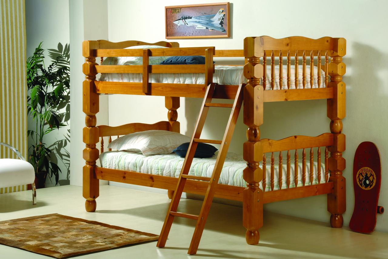 Giường tầng trẻ em bằng gỗ K.Bed 027