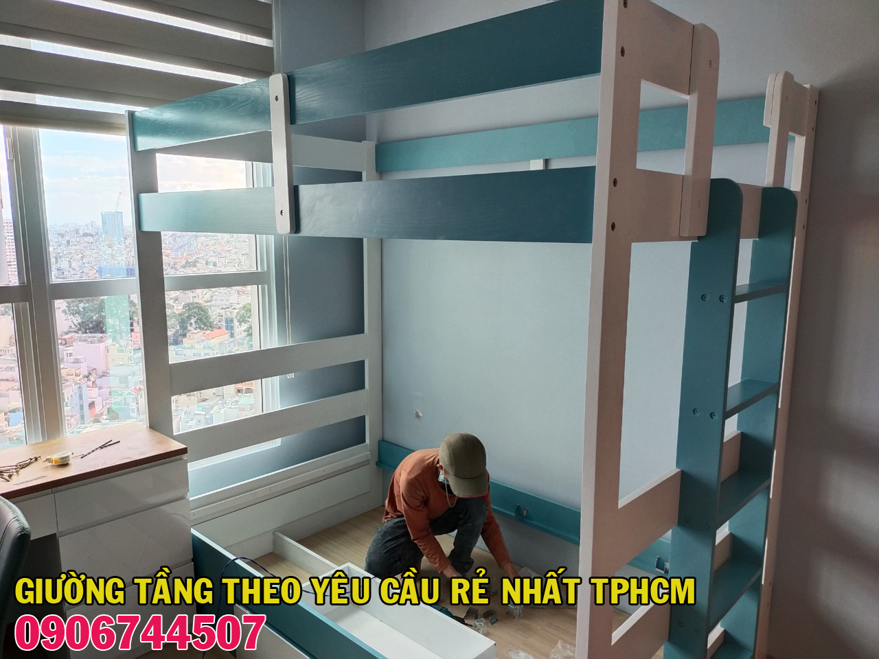 Gia công nội thất giường 2 tầng đa năng giá rẻ nhất TPHCM