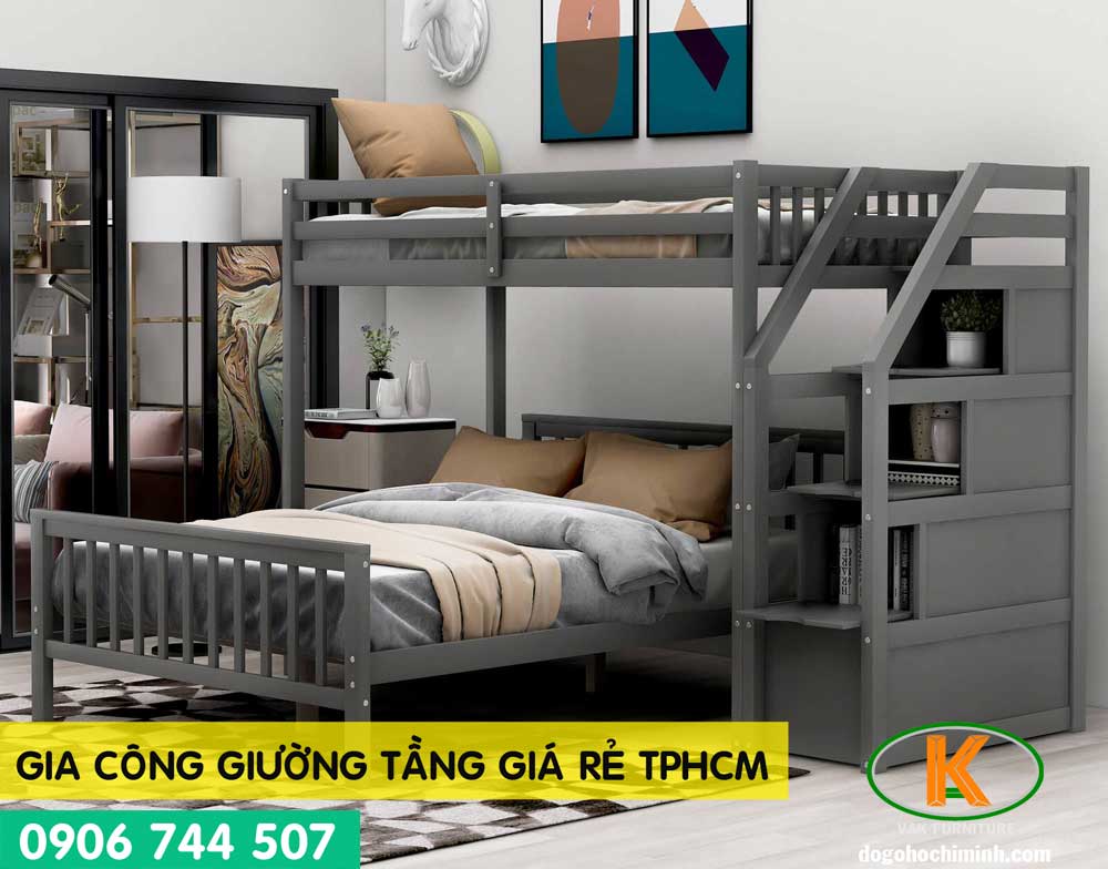 Hơn 40 mẫu giường tầng theo yêu cầu mới đẹp nhất 2021 TPHCM