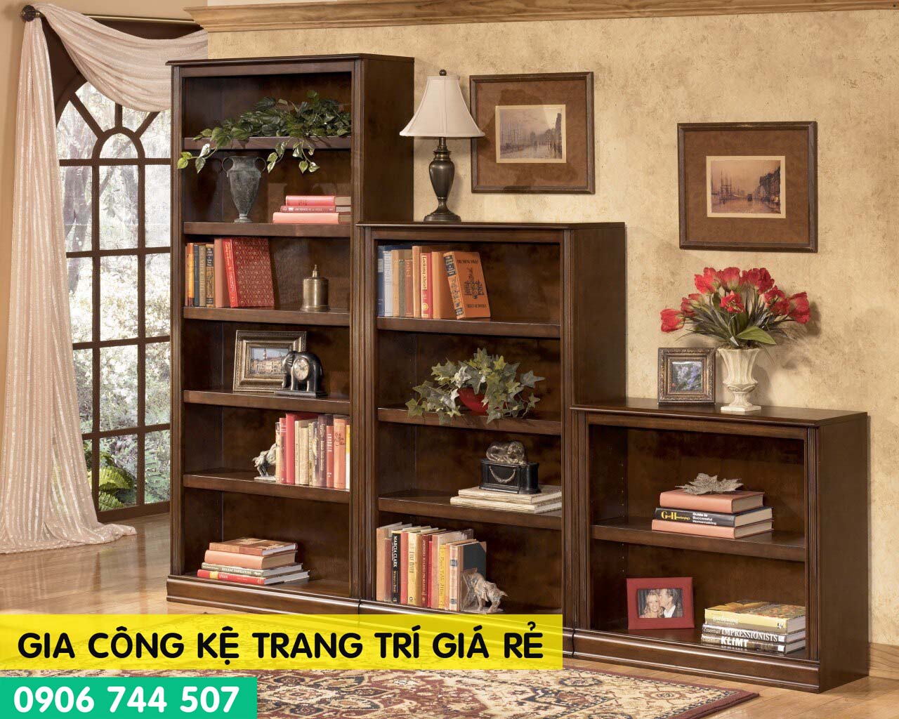 Gia công nội thất kệ sách trang trí đa năng giá rẻ nhất TPHCM