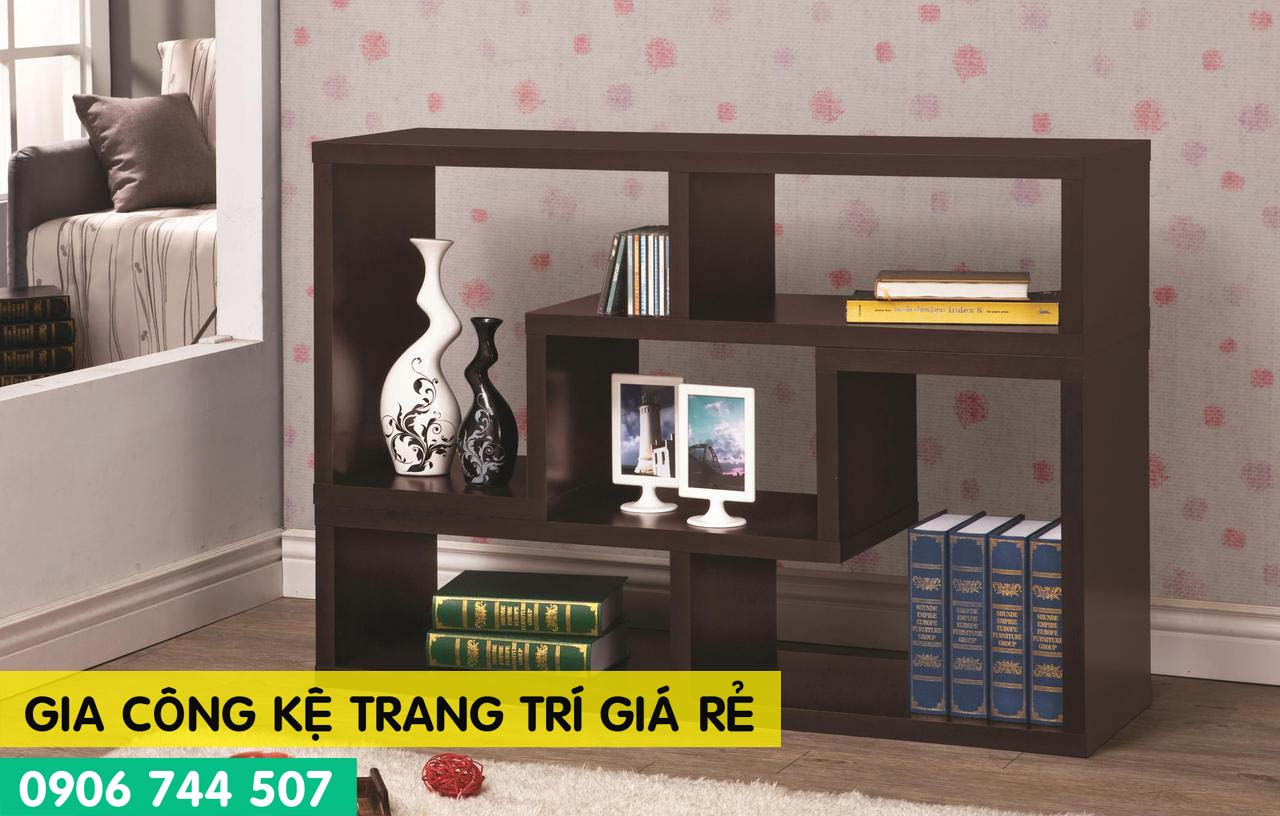 Gia công nội thất kệ sách trang trí đa năng giá rẻ nhất TPHCM