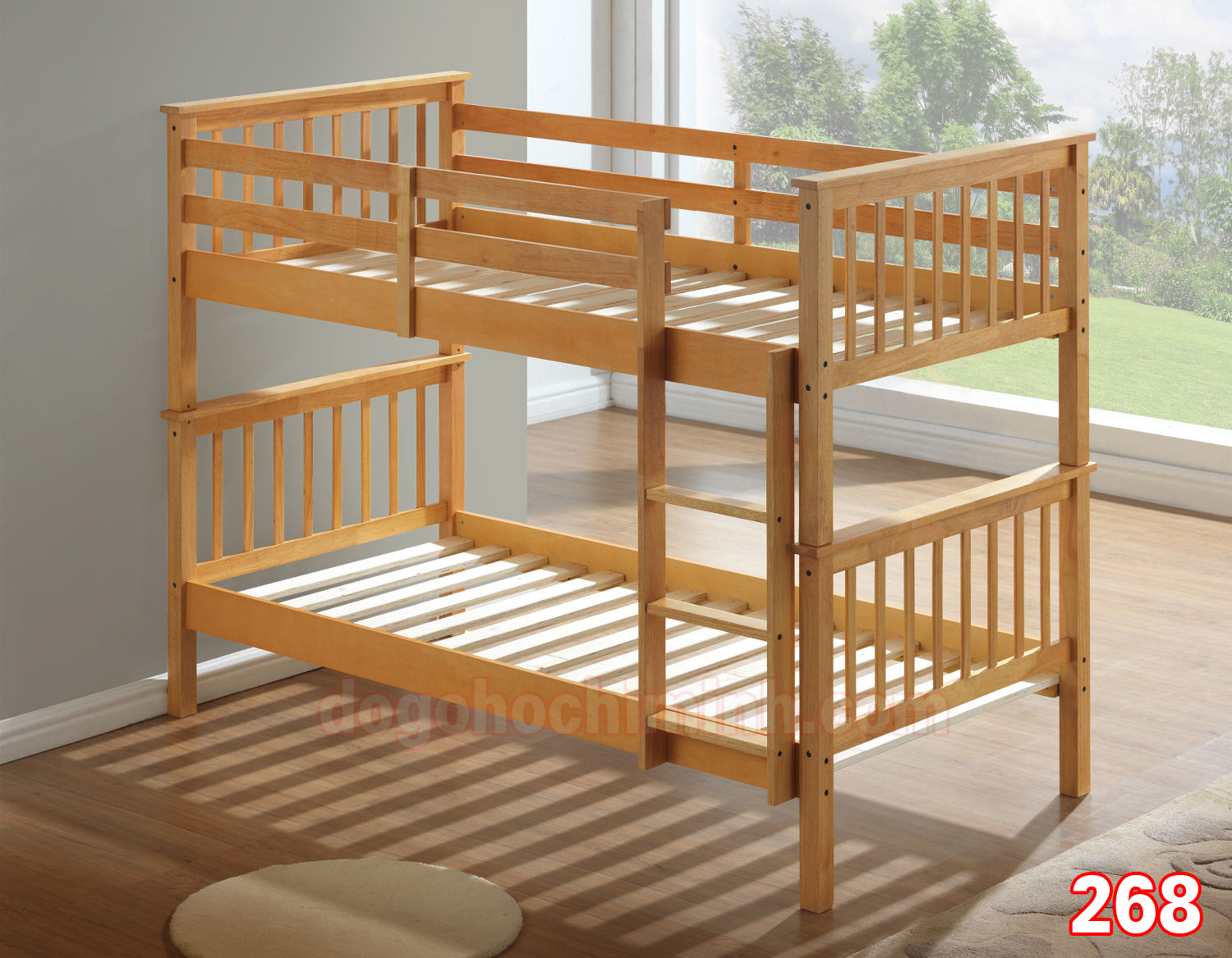 Giường tầng trẻ em sản xuất từ gỗ thông nhập khẩu 268