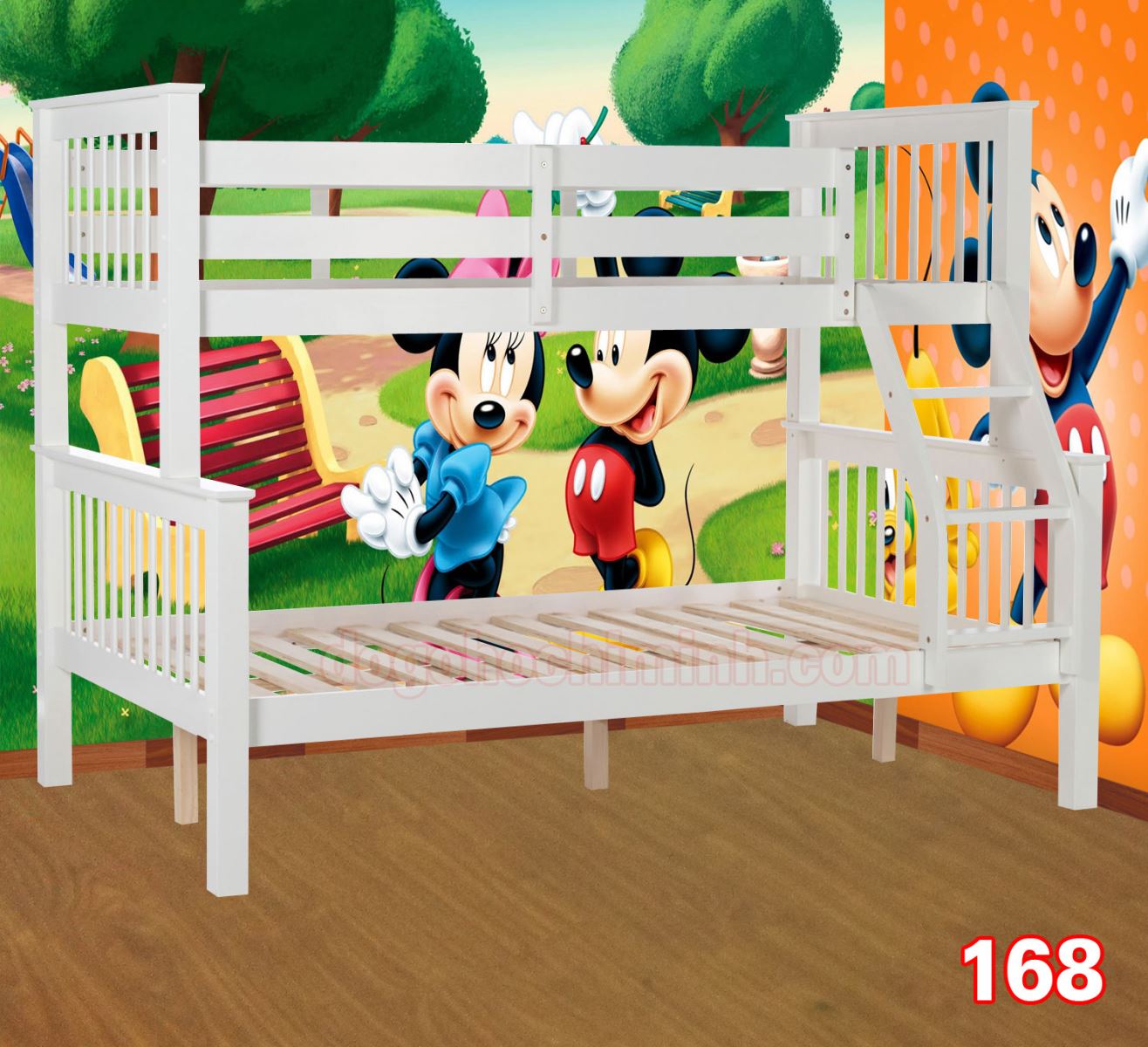 Giường tầng trẻ em sản xuất từ gỗ thông nhập khẩu 168