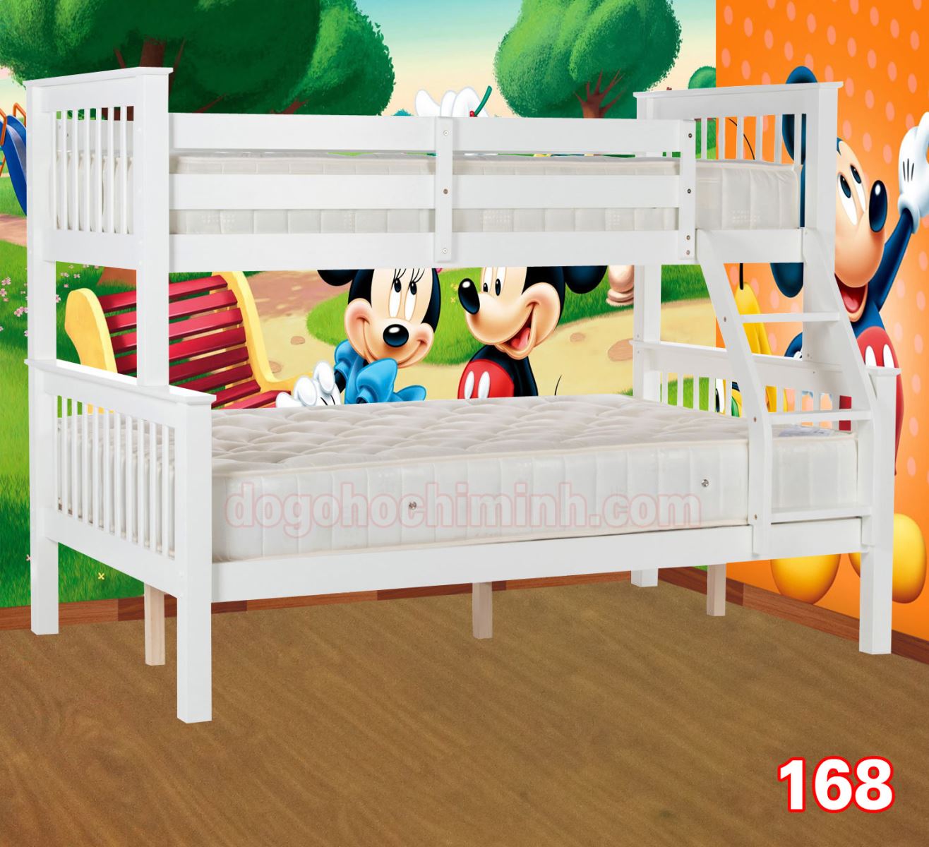 Giường tầng trẻ em bằng gỗ K.Bed 168