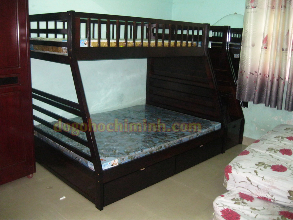 Giường tầng trẻ em sản xuất từ gỗ thông nhập khẩu 192
