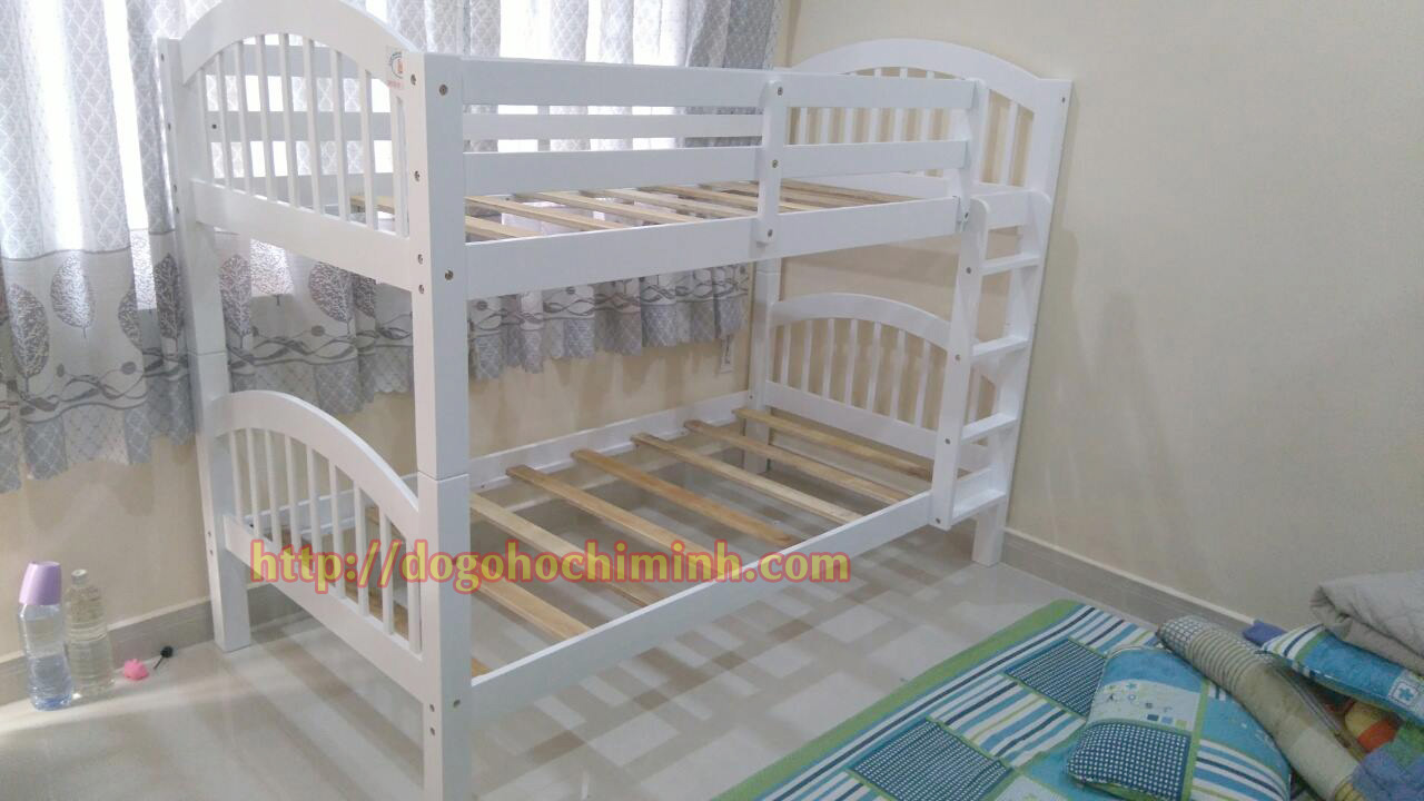 giường 2 tầng trẻ em 025 trắng