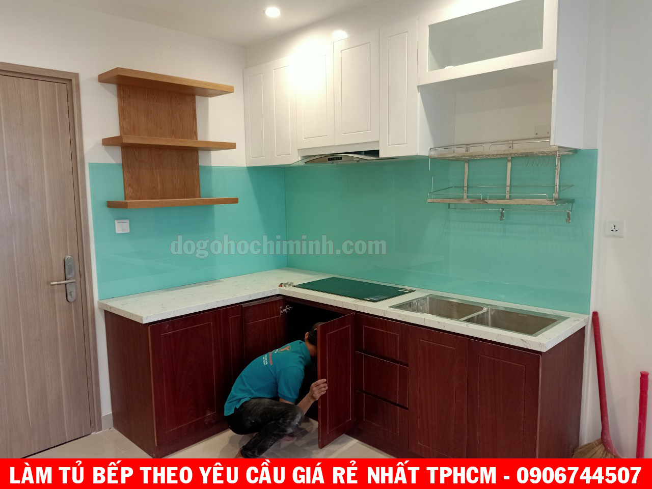 Làm tủ bếp theo yêu cầu tại chung cư VINHOME A Lộc Q9 TPHCM 2020