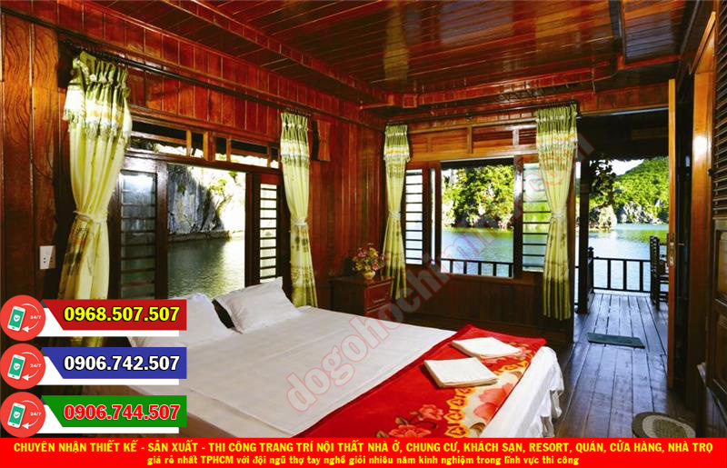 Thi công đồ gỗ nội thất khách sạn resort giá rẻ nhất Tân Thành TPHCM