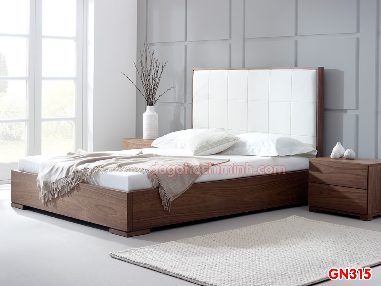 Giường ngủ gỗ đẹp cao cấp giá rẻ GN315