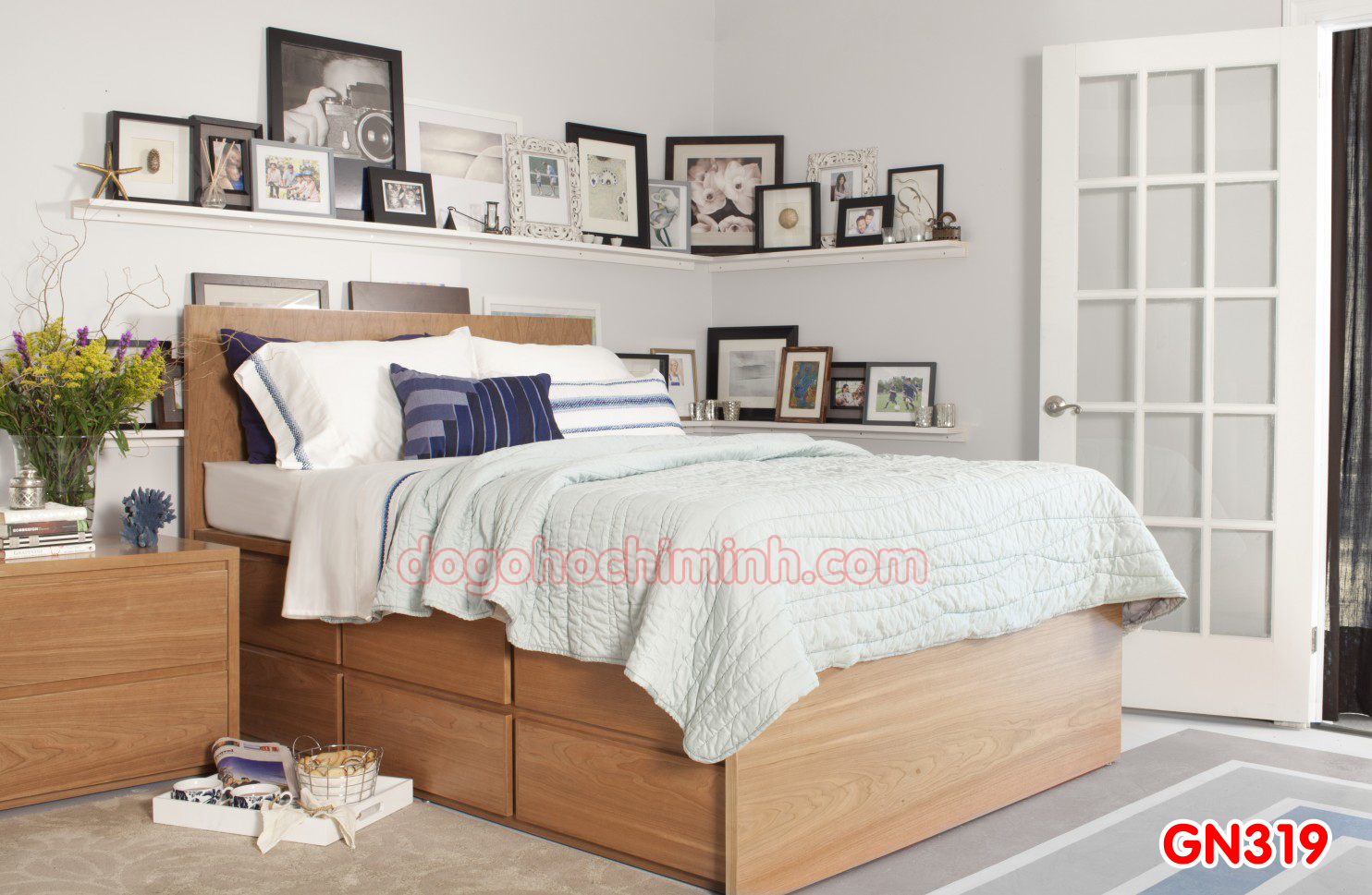 Giường ngủ gỗ đẹp cao cấp giá rẻ GN319