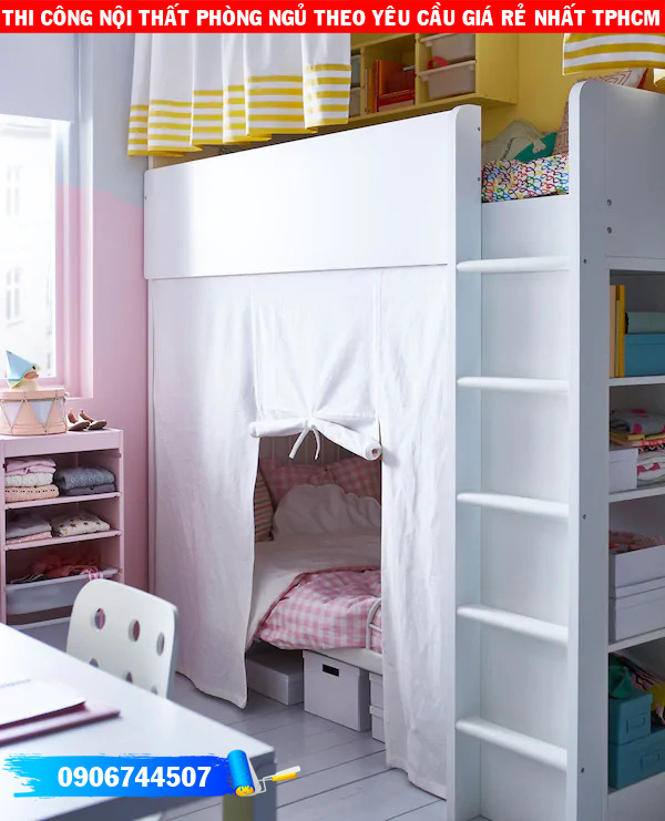 Thiết kế phòng ngủ và góc học tập siêu dễ thương cho bé tại TPHCM P2