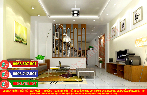 Thi công đồ gỗ nội thất nhà ở giá rẻ nhất tại Quận Tân Phú TPHCM