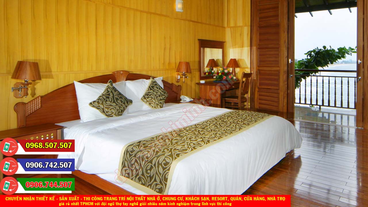 Thi công đồ gỗ nội thất khách sạn resort giá rẻ nhất Tân Tạo TPHCM
