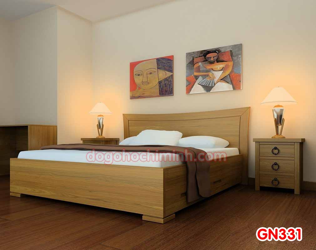 Giường ngủ gỗ đẹp cao cấp giá rẻ GN331