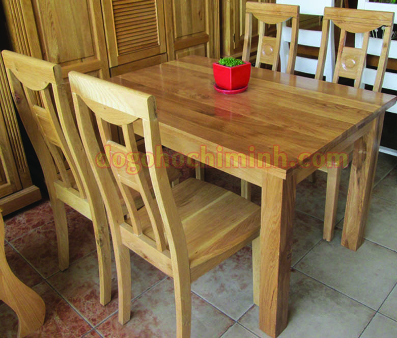 Bộ bàn ăn gỗ Cao Su VAK-BA 704