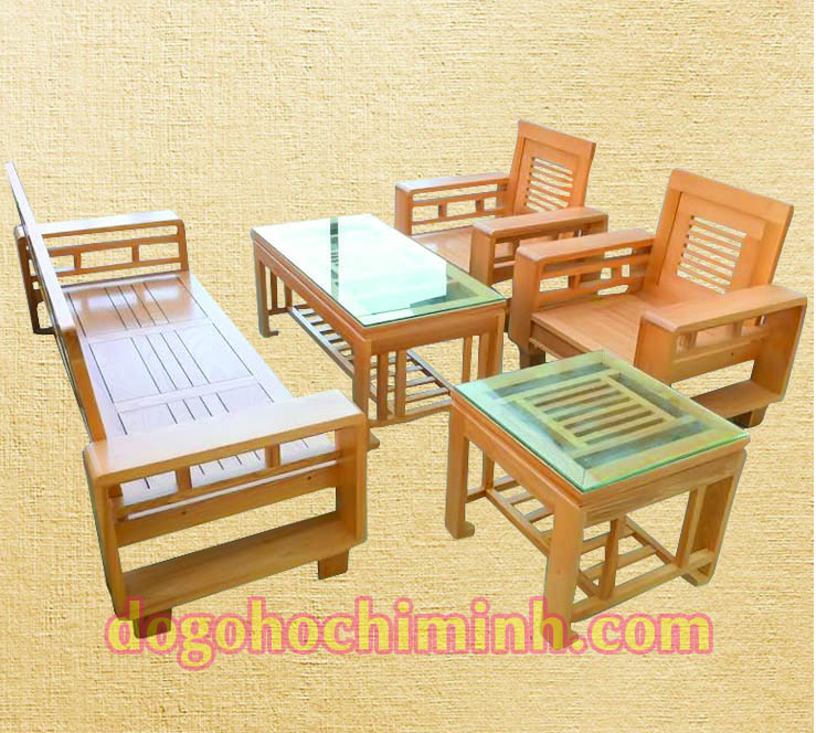 Bộ bàn ghế Sofa gỗ Sồi VAK-SF 401