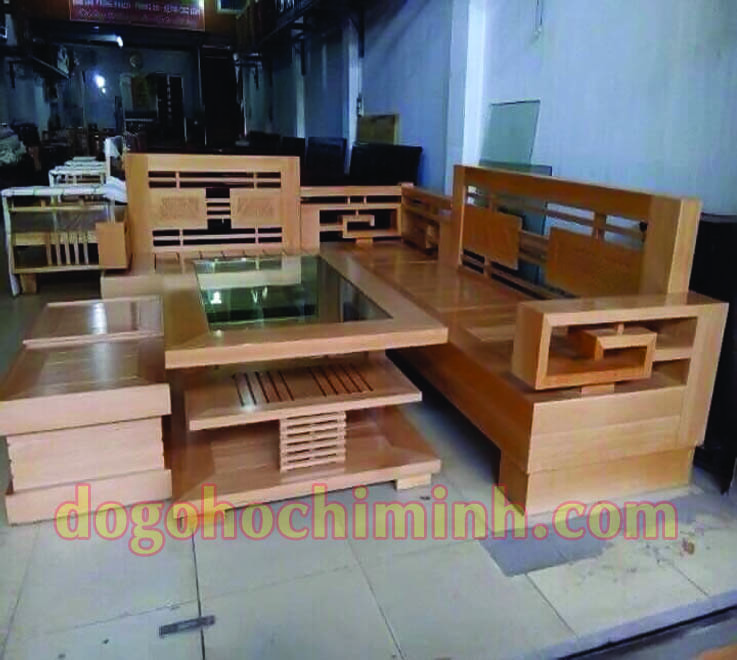 Bộ bàn ghế Sofa gỗ Xoan Đào VAK-BA 406
