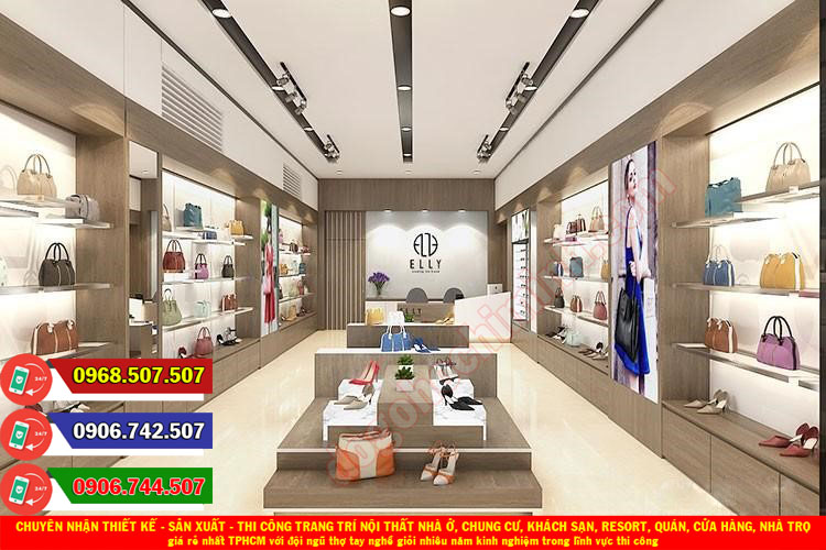 Thi công đồ gỗ nội thất cửa hàng giá rẻ nhất Bình Tân TPHCM