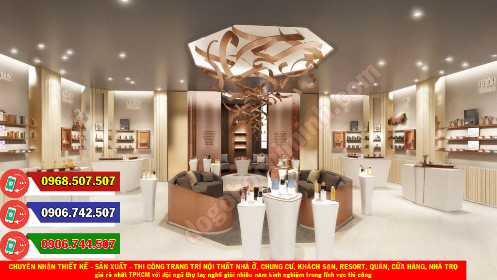 Thi công đồ gỗ nội thất cửa hàng giá rẻ nhất Nguyễn Cư Trinh TPHCM