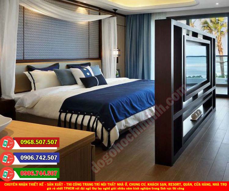 Thi công đồ gỗ nội thất khách sạn resort giá rẻ nhất Quận 2 TPHCM