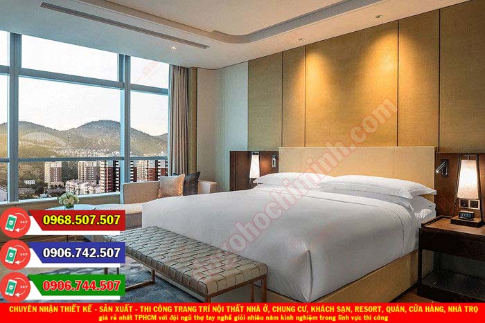 Thi công đồ gỗ nội thất khách sạn resort giá rẻ nhất Quận 5 TPHCM