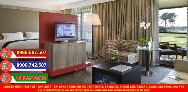 Thi công đồ gỗ nội thất khách sạn resort giá rẻ nhất Quận 10 TPHCM