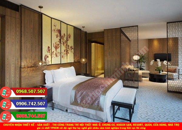 Thi công đồ gỗ nội thất khách sạn resort giá rẻ nhất Bình Thạnh TPHCM