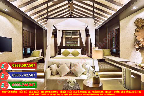 Thi công đồ gỗ nội thất khách sạn resort giá rẻ nhất Bến Thành TPHCM