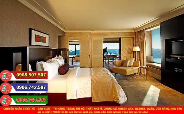 Thi công đồ gỗ nội thất khách sạn resort giá rẻ nhất Long Trường TPHCM
