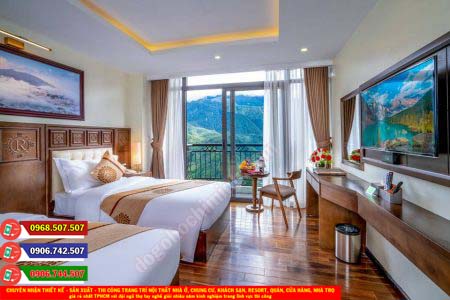 Thi công đồ gỗ nội thất khách sạn resort giá rẻ nhất Thảo Điền TPHCM