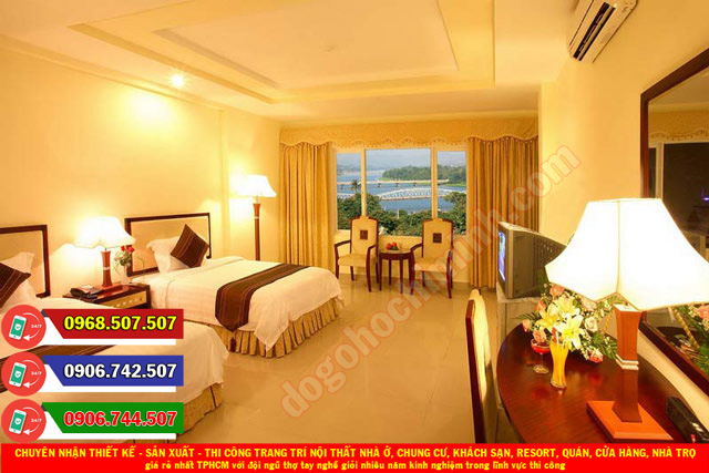 Thi công đồ gỗ nội thất khách sạn resort giá rẻ nhất Phước Kiển TPHCM