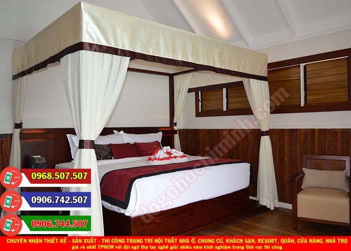 Thi công đồ gỗ nội thất khách sạn resort giá rẻ nhất Hiệp Tân TPHCM