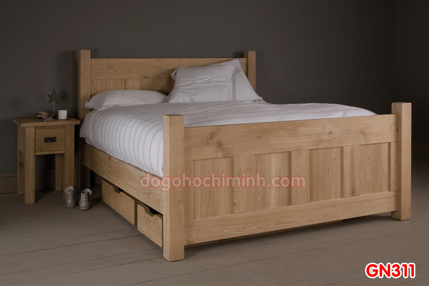 Giường ngủ gỗ đẹp cao cấp giá rẻ GN311