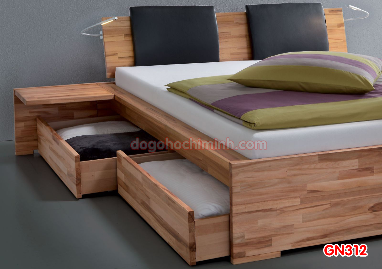 Giường ngủ gỗ đẹp cao cấp giá rẻ GN312