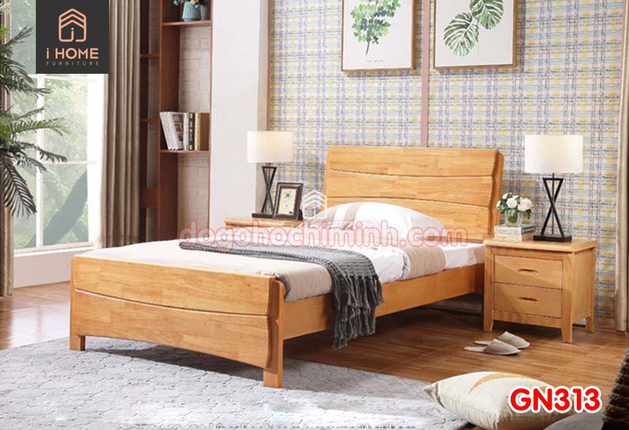 Giường ngủ gỗ đẹp cao cấp giá rẻ GN313