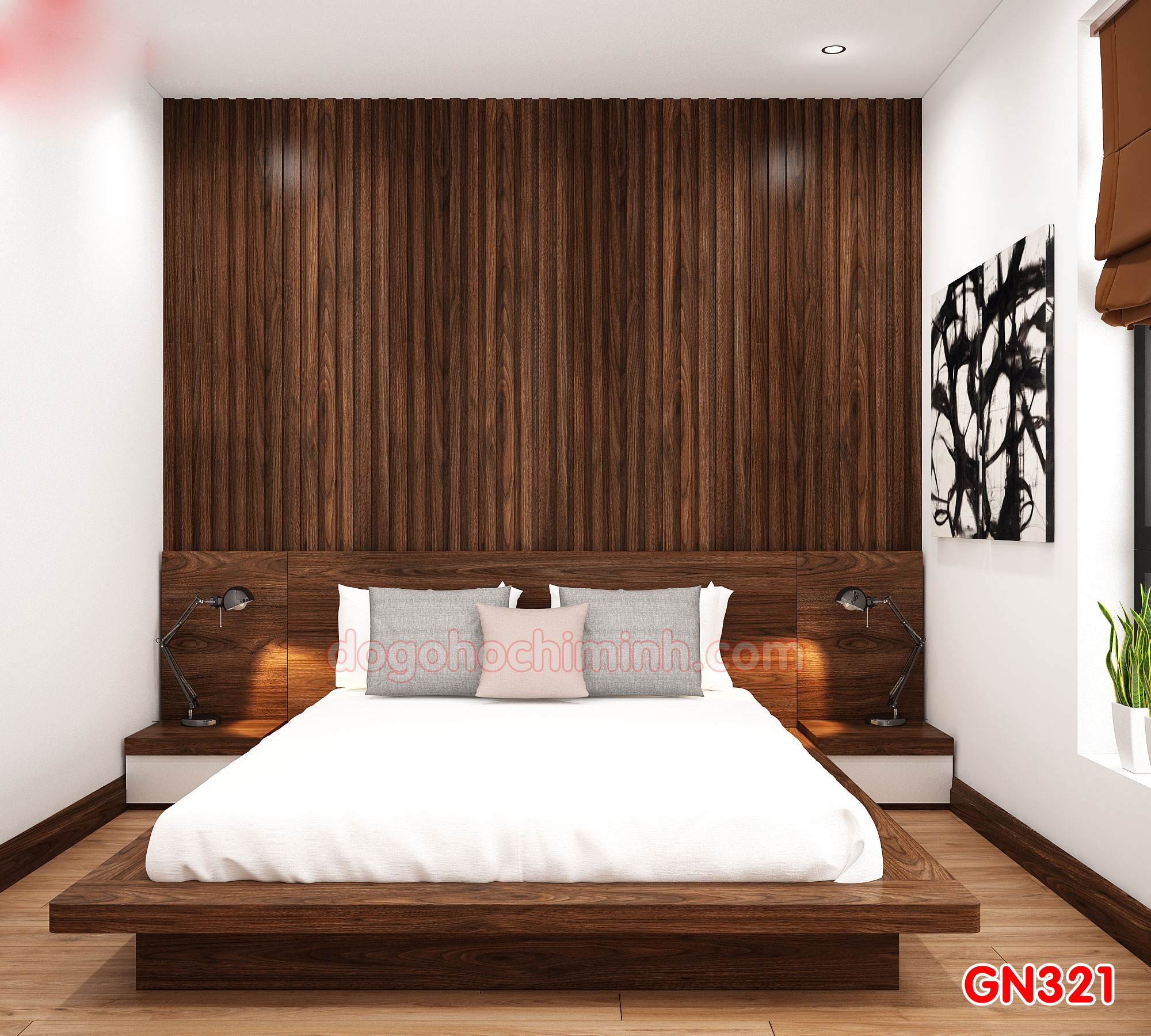 Giường ngủ gỗ đẹp cao cấp giá rẻ GN321
